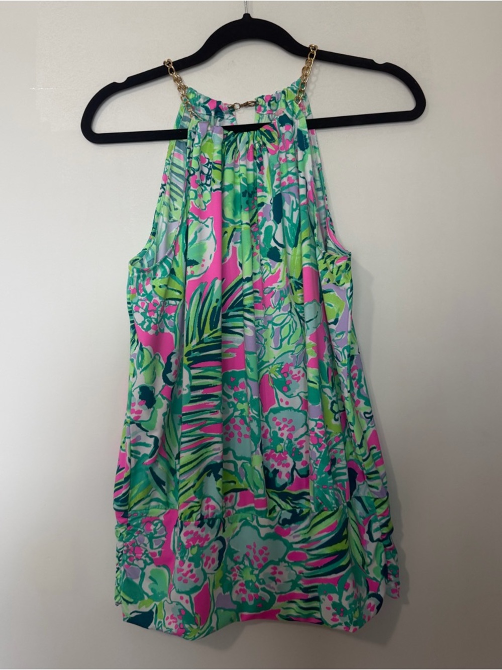 Lilly Pulitzer Bowen Chain Halter Top Early Bloomer